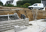 Réalisation des fondations à Bregnier-Cordon